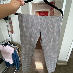 Zara Black and Gray Checkered Pants